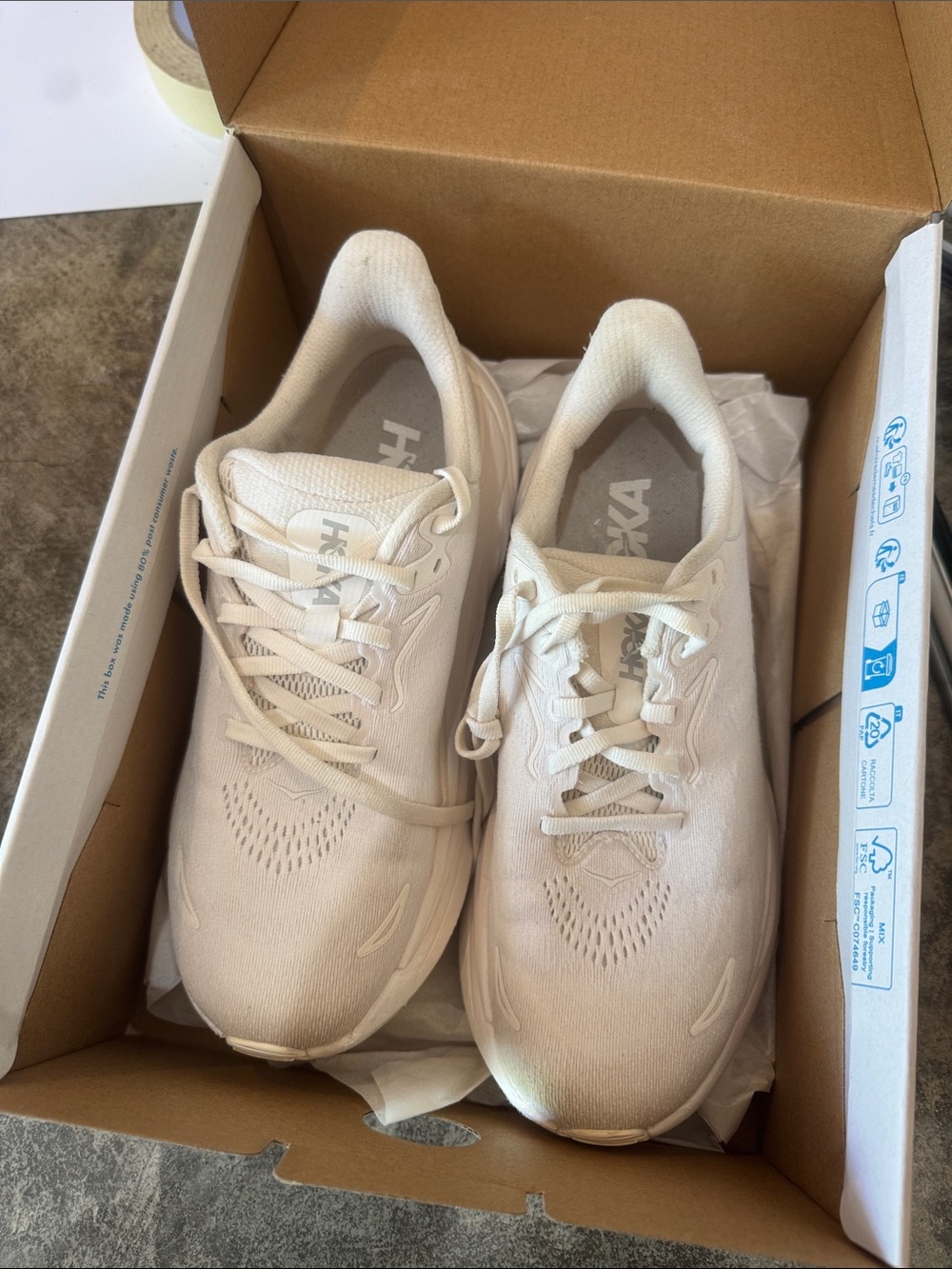 Hoka Neutral Tone Running Shoes - Off-White